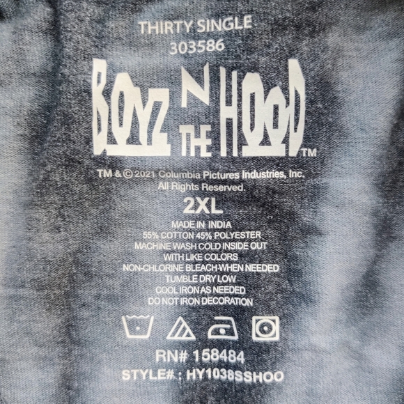 BOYZ N THE HOOD Tie Dye Tee 2XL Gray Hooded T-shirt Men's - Picture 7 of 9